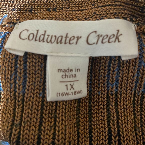 Coldwater Creek Orange Multi-Color Cardigan 1X - Picture 5 of 5